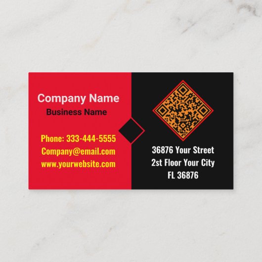 Carte De Visite Monogramme de script moderne (Code QR) Chic Noir R (Dos)