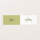 Carte De Visite Monogramme de script sophistiqué initial moderne (Extérieur déplié)