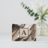Carte De Visite Monogramme de Shoreline Driftwood (Debout devant)