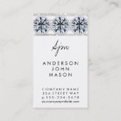Carte De Visite Monogramme de signature 2 | Bokeh / Diamants / Per (Dos)