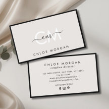 Monogramme de signature de script gris noir modern