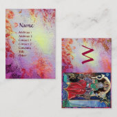 CARTE DE VISITE MONOGRAMME DE SOUVENIRS MAGIQUES (Devant / Derrière)