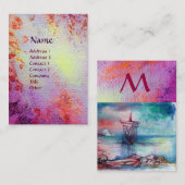 CARTE DE VISITE MONOGRAMME DE SOUVENIRS MAGIQUES (Devant / Derrière)