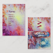 CARTE DE VISITE MONOGRAMME DE SOUVENIRS MAGIQUES (Devant / Derrière)