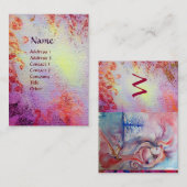 CARTE DE VISITE MONOGRAMME DE SOUVENIRS MAGIQUES (Devant / Derrière)