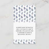 Carte De Visite Monogramme de style manuscrit | Motif feuille (Dos)