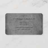 Carte De Visite Monogramme de texte rouge gras élégant unique (Dos)