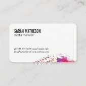 Carte De Visite Monogramme de texture broyée contemporaine (Dos)