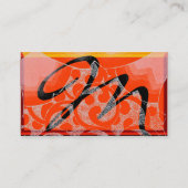 Carte De Visite MONOGRAMME DE TOPAZ, jaune blanc orange (Dos)