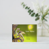 Carte De Visite MONogramme DE TOPAZ JAUNE DRAGON D'OR (Debout devant)