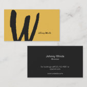 Carte De Visite Monogramme de type naturel (Devant / Derrière)