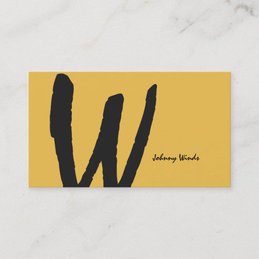 Carte De Visite Monogramme de type naturel (Devant)