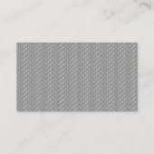 Carte De Visite Monogramme de vos initiales noir et argent (Dos)