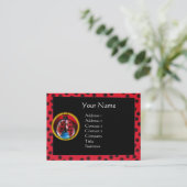 CARTE DE VISITE MONOGRAMME D'ÉCHELLE COLORÉ (Debout devant)