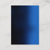 Carte De Visite monogramme d'écriture verticale bleue unique tenda (Dos)