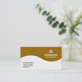 Carte De Visite Monogramme demi-vague - Brown 996600 (Debout devant)