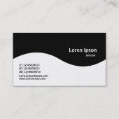 Carte De Visite Monogramme demi-vague - Noir (Platine) (Dos)