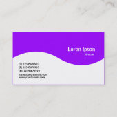 Carte De Visite Monogramme demi-vague - Violet 9900FF (Dos)