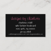 Carte De Visite monogramme d'empreinte de léopard (Dos)