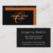 Carte De Visite monogramme d'empreinte de léopard (Devant / Derrière)