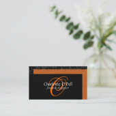 Carte De Visite monogramme d'empreinte de léopard (Debout devant)