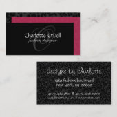 Carte De Visite monogramme d'empreinte de léopard (Devant / Derrière)