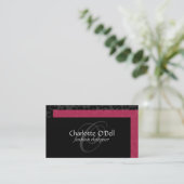 Carte De Visite monogramme d'empreinte de léopard (Debout devant)