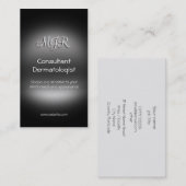 Carte De Visite Monogramme, Dérmatologue-consultant, aspect métall (Devant / Derrière)