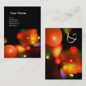 Carte De Visite MONOGRAMME DES BULLES QUANTUM Rouge vibre (Devant / Derrière)