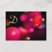 Carte De Visite MONOGRAMME DES BULLES QUANTUM Rouge vibre (Dos)