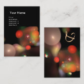 Carte De Visite MONOGRAMME DES BULLES QUANTUM Rouge vibre (Devant / Derrière)