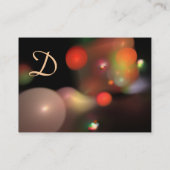 Carte De Visite MONOGRAMME DES BULLES QUANTUM Rouge vibre (Dos)