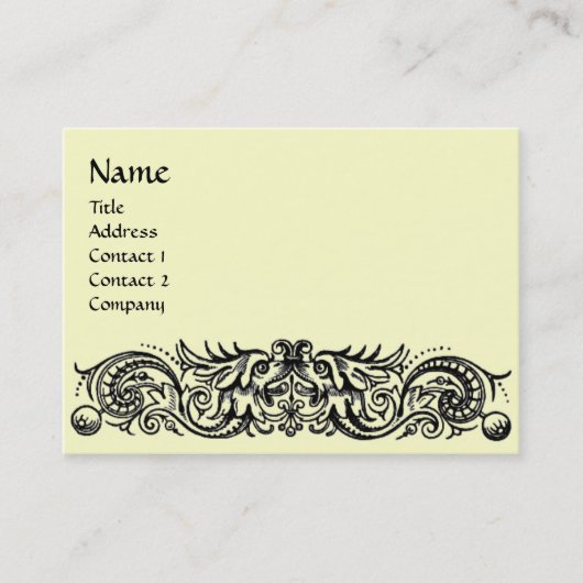 CARTE DE VISITE MONOGRAMME DES DRAGONS CELTIQUES (Devant)