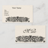 CARTE DE VISITE MONOGRAMME DES DRAGONS CELTIQUES (Devant / Derrière)