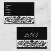 Carte De Visite MONOGRAMME DES DRAGONS CELTIQUES, rouge (Devant / Derrière)