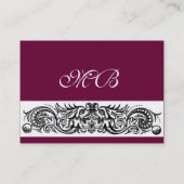 Carte De Visite MONOGRAMME DES DRAGONS CELTIQUES, violet (Dos)