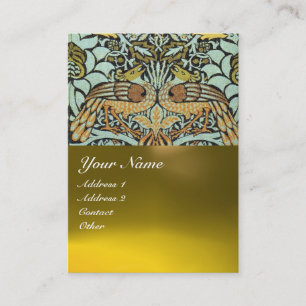 CARTE DE VISITE MONOGRAMME DES FLEURS, DES COQUES DE PAIX ET DES D