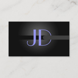Carte De Visite Monogramme des lumières de Neon Cool PixDezines