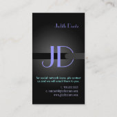 Carte De Visite Monogramme des lumières de Neon Cool PixDezines (Dos)