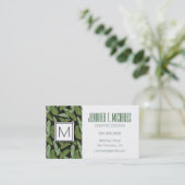 Carte De Visite Monogramme des palmettes | (Debout devant)