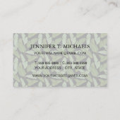 Carte De Visite Monogramme des palmettes | (Dos)