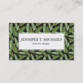 Carte De Visite Monogramme des palmettes | (Devant)