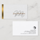 Carte De Visite Monogramme des services personnels wedding planner (Devant / Derrière)