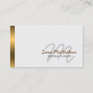 Carte De Visite Monogramme des services personnels wedding planner