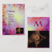 CARTE DE VISITE MONOGRAMME DES SOUVENIRS LÉGERS (Devant / Derrière)