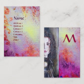 CARTE DE VISITE MONOGRAMME DES SOUVENIRS LÉGERS (Devant / Derrière)