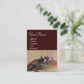 CARTE DE VISITE MONOGRAMME DES VACHES À DEUX LONGUES (Debout devant)