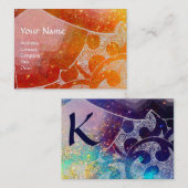 Carte De Visite Monogramme des VAGUES (Devant / Derrière)