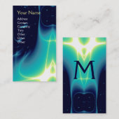 CARTE DE VISITE MONOGRAMME DES VAGUES LUMIÈRES (Devant / Derrière)