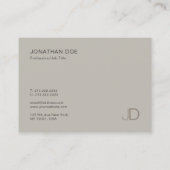 Carte De Visite Monogramme d'harmonie couleur moderne professionne (Dos)